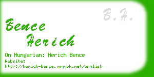 bence herich business card